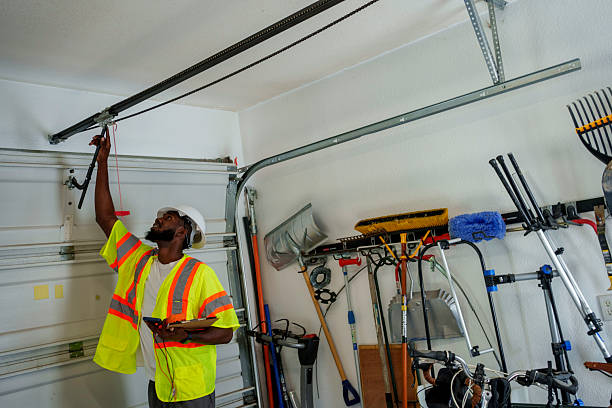 Professional Garage Door Panel Replacement technician working in Monona, WI
